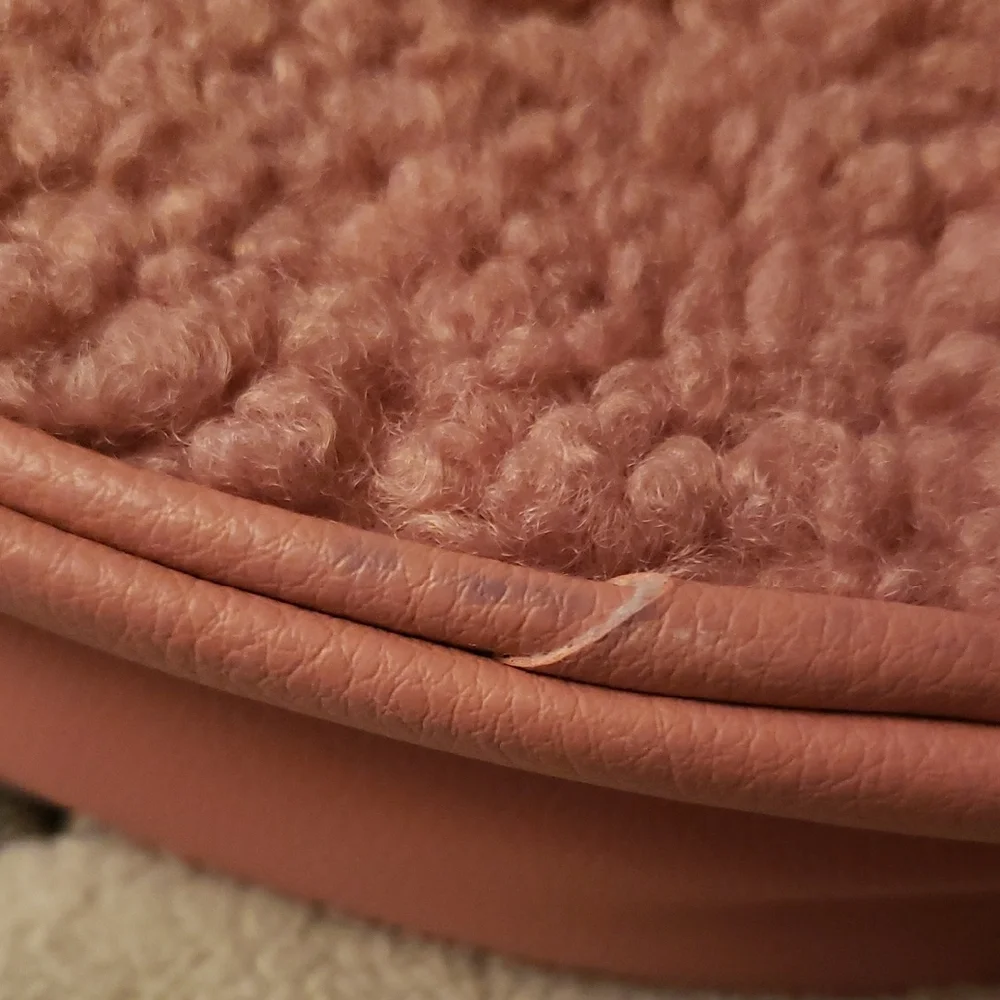 Bebe Pink Heart Crossbody Bag with Plush Texture - Picture 13 of 13